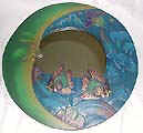 BMF161green moon with flowers mirror