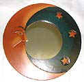 tan moon round blue with stars