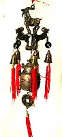 Metal made of FENGSHUI animal(goat) top of bell and coin, hang on a specific location to cather luck or pevent bad luck
