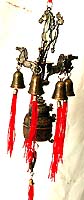 Metal made of FENGSHUI animal(horse) top of bell, hang on a specific location to cather luck or pevent bad luck, especial means good health or getting promotion