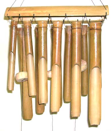Wholesale Windchime -White 12 pipes bamboo windchime