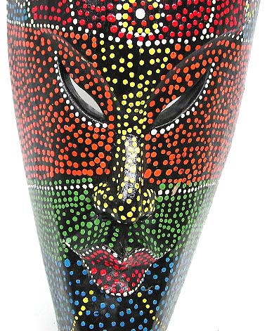 Gift and accessory - fire edge top dotted pattern design fox eyes face mask 