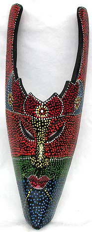 Gift and accessory - fire edge top dotted pattern design fox eyes face mask 