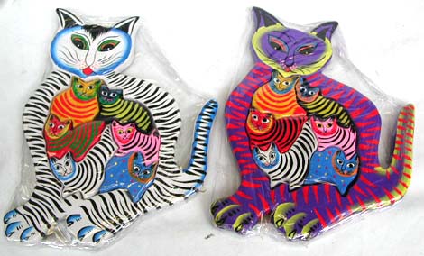 Catalog gift online wholesale r - cat pattern design assorted color wooden puzzle