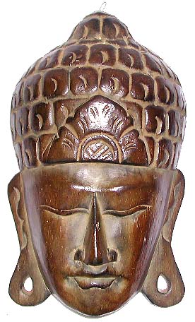 Indonesian buddha head wooden mask