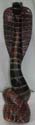Black cobra sculpture made of tropical wood