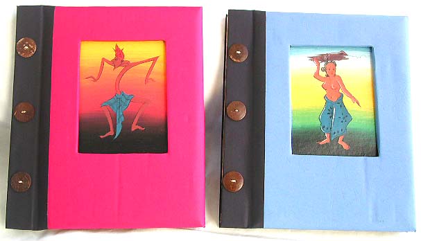 wholesale photo album, picture album from Bali made of natural paper and tree leaf prodcut