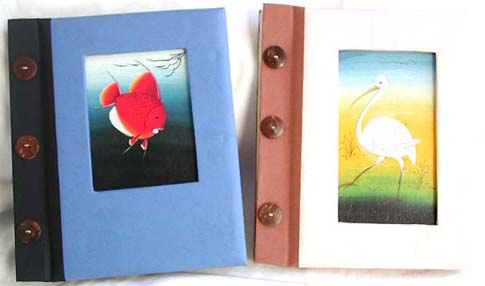 wholesale photo album, picture album from Bali made of natural paper and tree leaf prodcut