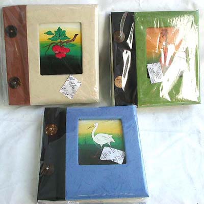 Bali natural stationary products and photo album wholesaler wholesale supply hand painted photo albums