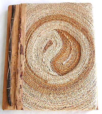 Assorted geometric design handmade photo album with rope, made of natural material such as banana leaf, mulberry papers, recycling papers, etc.