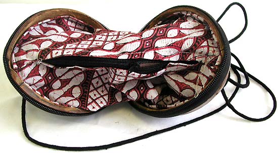 Coconut shell design fashion shoulder bag with zipper