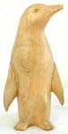 Abstract carving white hard wood penguin statue