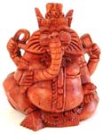 Tropical hard wood made of mystic evil statue abstract carving