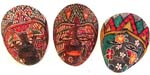 Color painting mini wooden face mask, assorted color and pattern decor randomly pick by our ware house staffs
