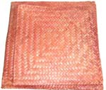 Brown retan mat set, set of 2 pieces