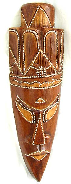 wholesale wall mask and bali masks with man face brown wooden 