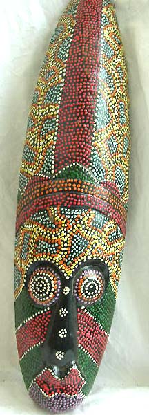 wholesale mask bali thousand dots design batik painting
