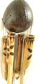 Sharp full coconut shell top design bamboo wind chime with fire burn satr pattern decor on pipes