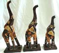 Color painting Batik elephant set, set of 3 pieces