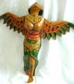 Color painting wooden flying lady