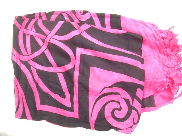 Beach collection wholesale Pink and black celtic knot designed urban wrap dress