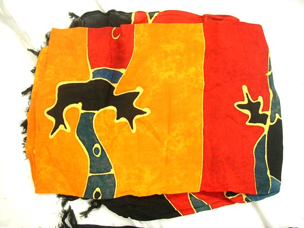 Bali designed gecko print on stylish urban wrap skirt supply import dealer