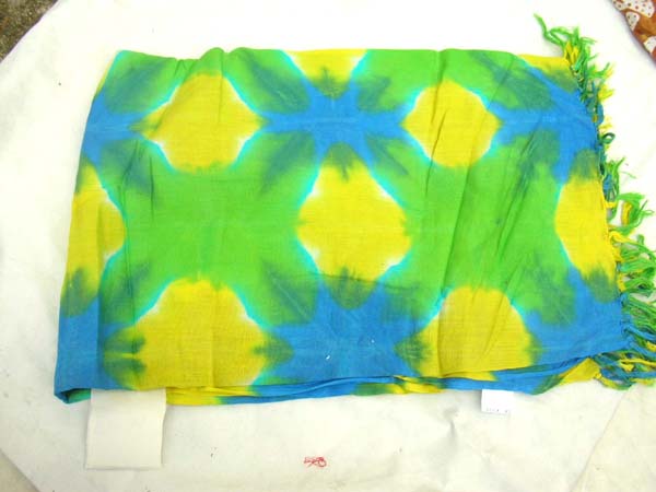 Green, blue, and yellow colored summer balinese bikini wrap cover from online export retail wholesaler