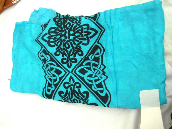 Celtic knot art in diamond designed print handmade  sarong, tropical wear manufacturing distributor