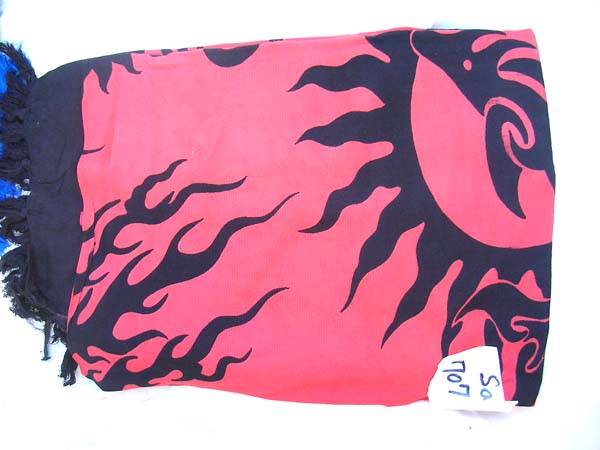 Trendy fashion supply outlet, Designer tribal sun print in black on pink batik spring sarong dress 