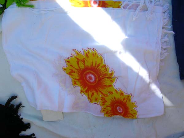 Pareo sarongs collection store, wholesale Sun flower design on white fashion bali bali scarf wrap