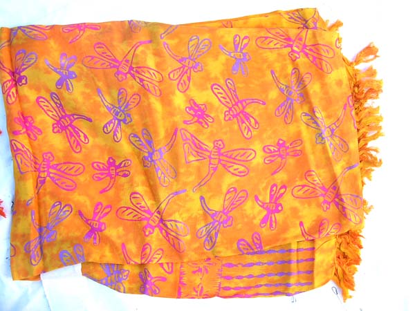 Artisan casual wear factory shopping, wholesale Tie dye summer wrap skirt sarong with butterfly design