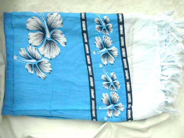 Vacation gift shopping outlet store, Maui motif beach pareo wrap skirt with hibiscus flower print decor 