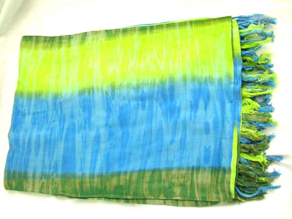Indonesian designer wear online export wholesaler, Trendy summer balinese sarong in green and blue stripes 