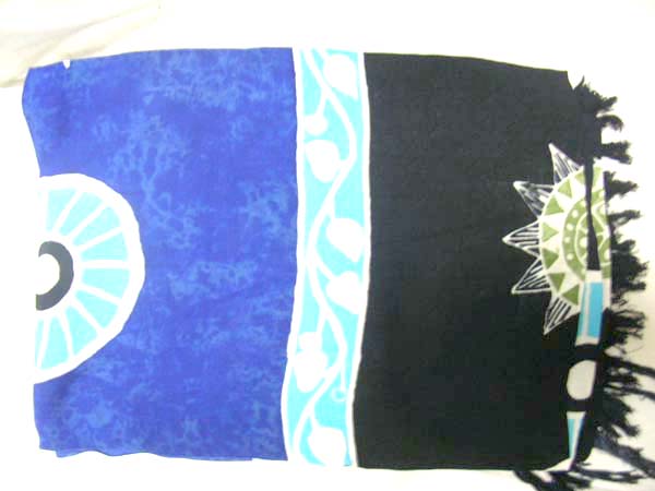 Aloha retail store distributor wholesales, TRendy blue and black bikini wrap skirt in summer decor 