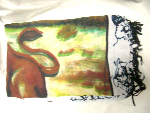 Bali sarong catalog wholesaler supplies Animal lovers fashion beach shawl with lion motif 