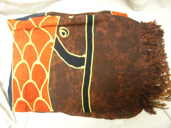 Brown and orange tropical spring bali cover up sarong from vacation boutique distribution wholesaler