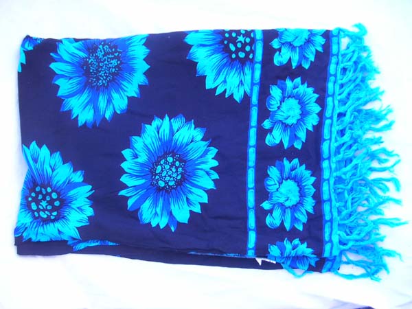 Royal blue sunflower designed spring fashion wrap skirt  from trendy wholesale boutique retailer