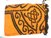 Fashion wear outlet wholesales Handcrafted celtic fashion patterned wrap dress with wave and knot print