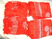 Sexy red balinese spring sarong with white pattern decor from online apparel exchange factory