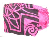 Beach collection wholesale Pink and black celtic knot designed urban wrap dress