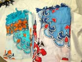 Trendy aloha hibiscus print in spring colors on indonesian fashion sarong dress, beauty wear collection warehouse