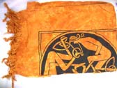 Urban wear manufacturer wholesales Celtic figure designed orange beach wear sarong