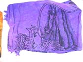 Wholesale clothing store supplies Asian dragon decorated balinese pareo sarong in purple