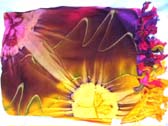 Unique tie dye fashion sarong in multi color with trendy sun burst design from fashion export outsourcing agent