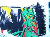 Batik designer wear warehouse exporter exports Bob Marley and pot leaf theme on summer sarong dress