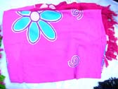 Fun fashion balinese crafted beach sarong skirt with daisy flowers from wholesale apparel manufacturer collection