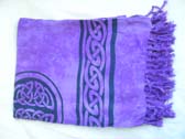 Crafted bali sarong with black celt circle knot and band along border from casual clothing outsourcing company