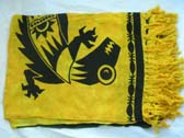 Exclusive pareos online manufacturer, Tribal art designed gecko on yellow indonesian style shawl skirt 