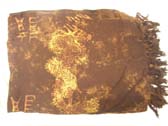 Free wholesale catalog, buy Festive dragon design in gold on brown batik fashion shawl 