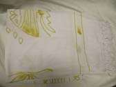 Online clothing express factory, Artist designed tropical fish motif bali bali sarong in green and white